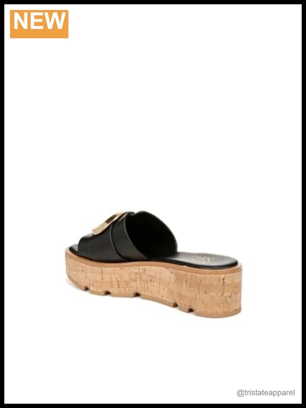 Leather Platform Slide Sandals Slip On Strappy Flat Casual